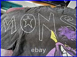 Warner Brothers Space Jam 1995 Monsters All Over Print XL T Shirt Mega Rare