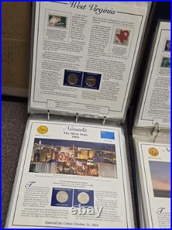 Washington Statehood Quarters Collection Vol 1 & 2 Binders Complete 50 States