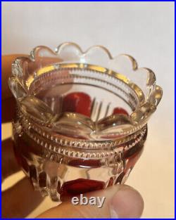 Westmoreland Toothpick Holder No 40 EAPG Vintage Wellington Ruby Pressed Glass