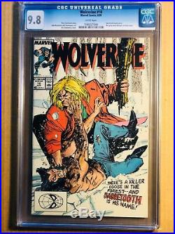 Wolverine # 1 To 10 All Cgc 9.8 & White Pages 1988 Patch Series 10 Books