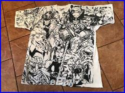 XMEN GAMBIT 1993 Shirt Vtg XL marvel all over print storm cable wolverine rouge