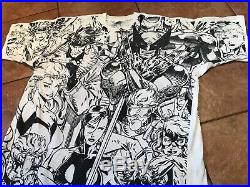XMEN GAMBIT 1993 Shirt Vtg XL marvel all over print storm cable wolverine rouge