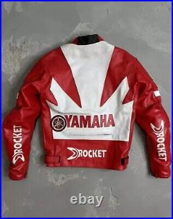 Yamaha Motorbike Cowhide Leather Jacket Motorcycle Sports Racing Leather Jacket