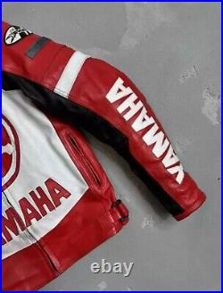 Yamaha Motorbike Cowhide Leather Jacket Motorcycle Sports Racing Leather Jacket